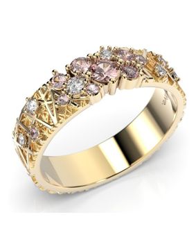 Festive Routa Rakka diamond gemstone ring 627-033P-KK