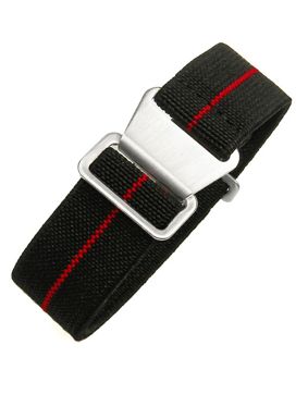Tiera elastic para nato watch strap black-red