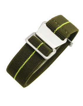 Tiera elastic para nato watch strap green-yellow