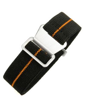Tiera elastic para nato watch strap black-orange