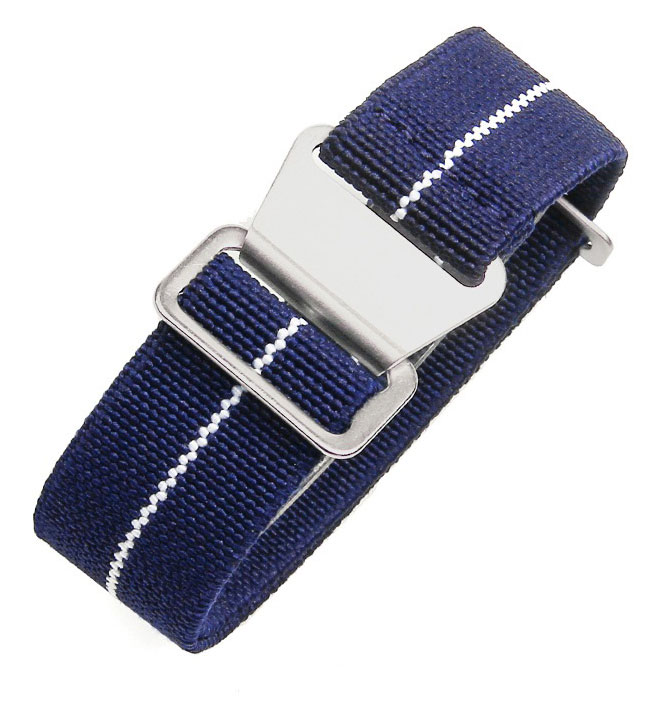 Tiera elastic para nato watch strap blue white