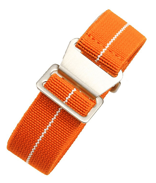 Tiera elastic para nato watch strap orange-white