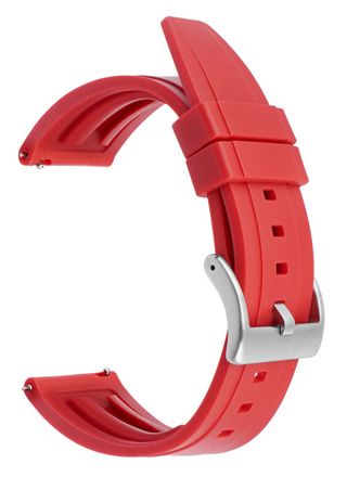 Tiera red silicone rubber watch strap