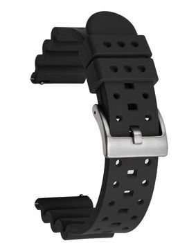 Tiera black FKM watch strap