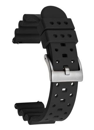 Tiera black FKM watch strap