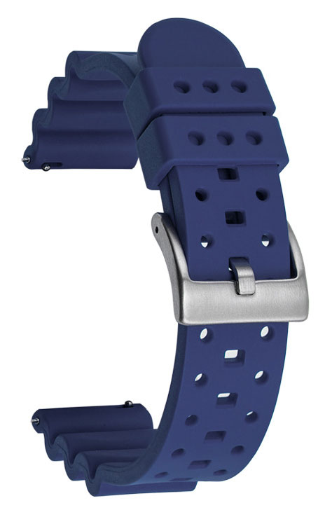Tiera dark blue FKM watch strap
