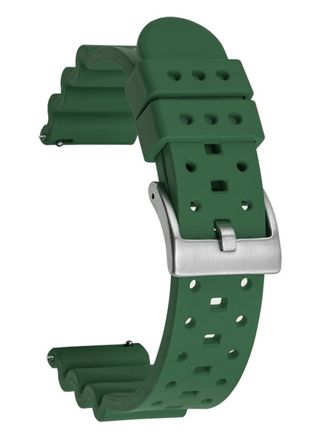 Tiera army green FKM watch strap