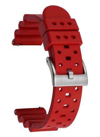Tiera red FKM watch strap