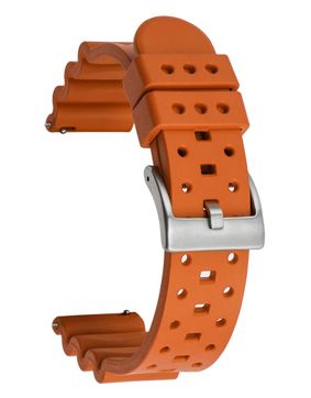 Tiera orange FKM watch strap