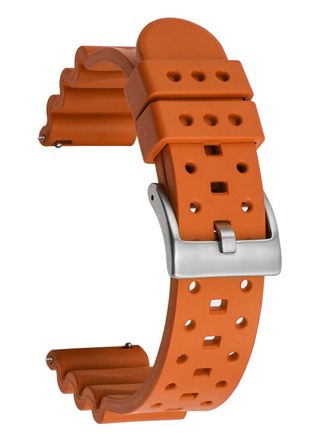 Tiera orange FKM watch strap