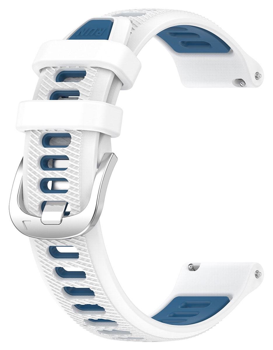 Tiera Sport silicone watch strap white blue