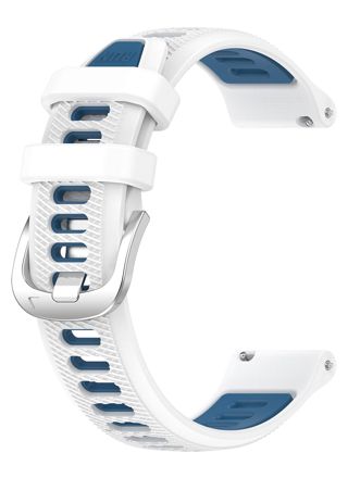 Tiera Sport silicone watch strap white blue