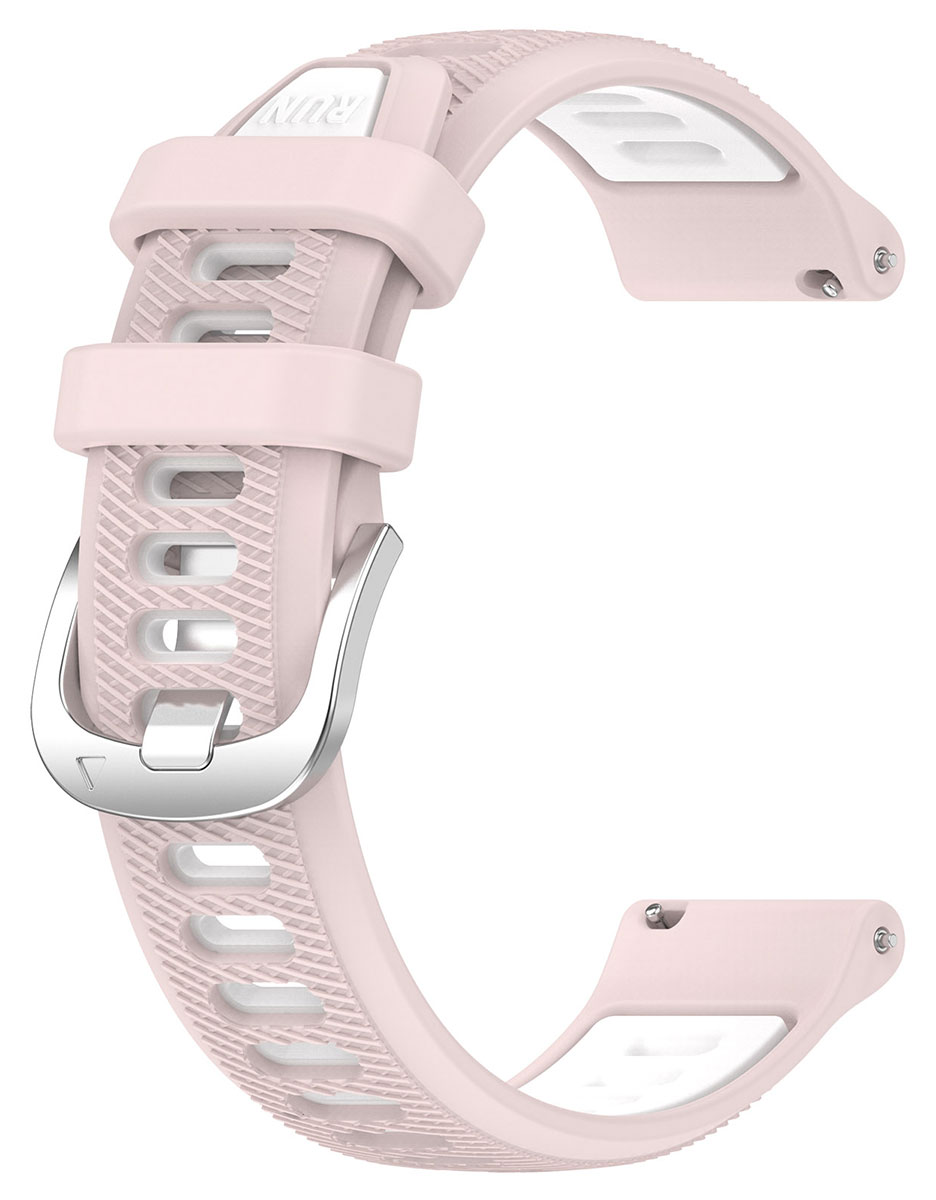 Tiera Sport silicone watch strap pink white