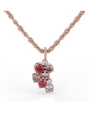 Festive Nelly Pink diamond gemstone pendant 630-022P-PK