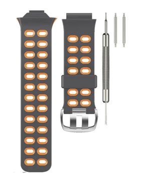 Tiera Garmin Forerunner 310XT watch strap gray-orange