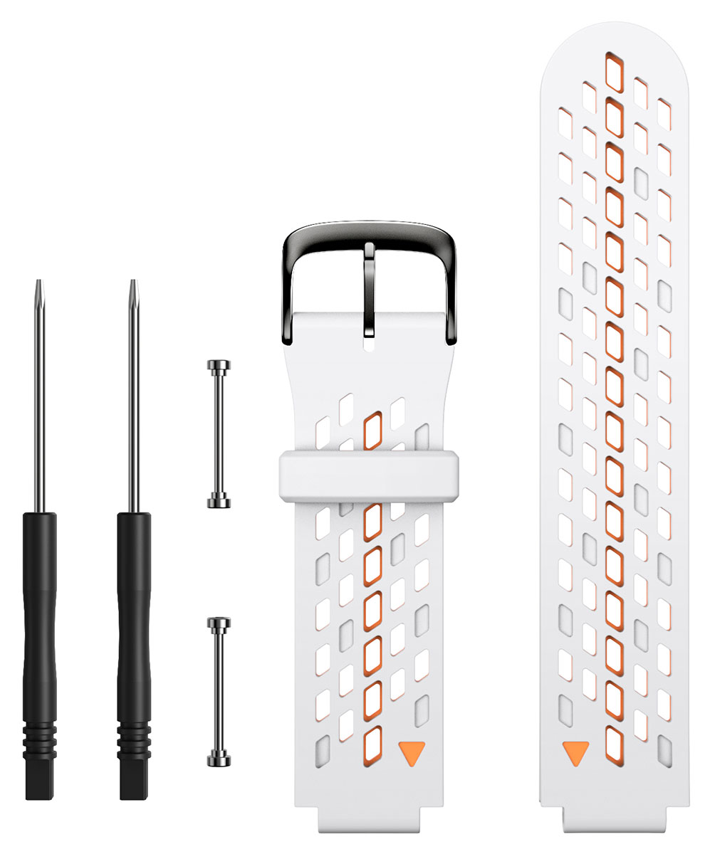 Tiera Garmin Approach S20 watch strap white orange