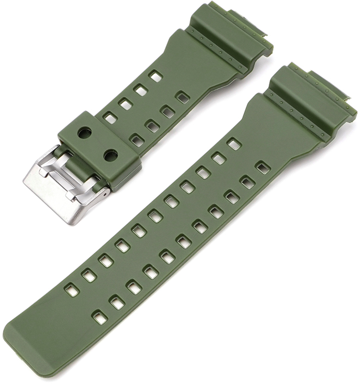 Tiera Casio GA-100/110/120/140/150/200/300/400/700/710/900 -series watch strap matte green