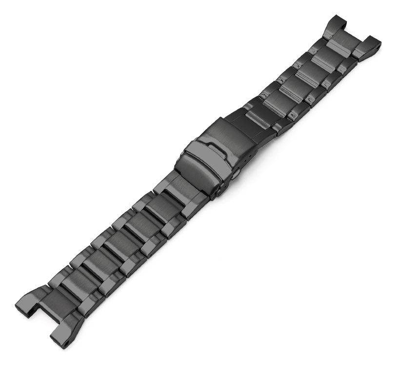 Tiera Casio steel watch strap black GST-series for models