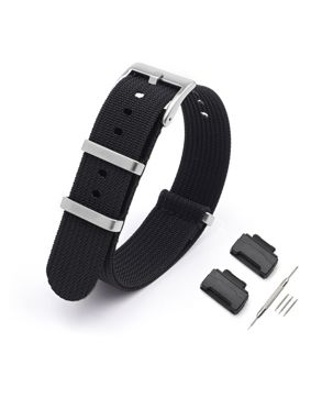 Tiera Casio GA-100 / GA-110 / GA-120 / GA-140 / GA-150 -series nylon watch strap black