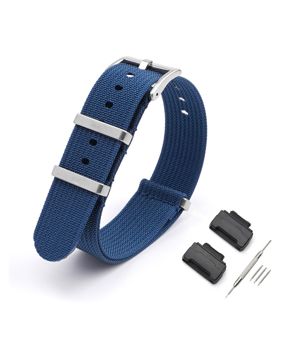 Tiera Casio GA-200 / GA-300 / GA-400 / GA-700 / GA-710 / GA-900 -series nylon watch strap blue