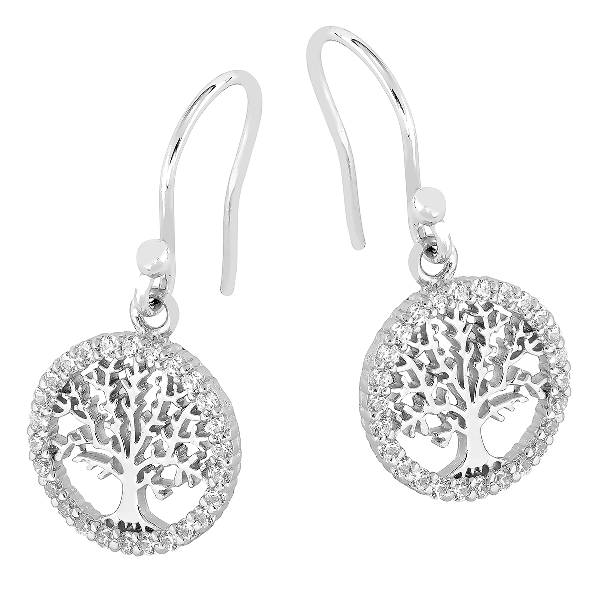 Lykka Symbols Tree of Life silver earrings 