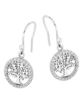 Lykken Symbols Tree of Life silver earrings