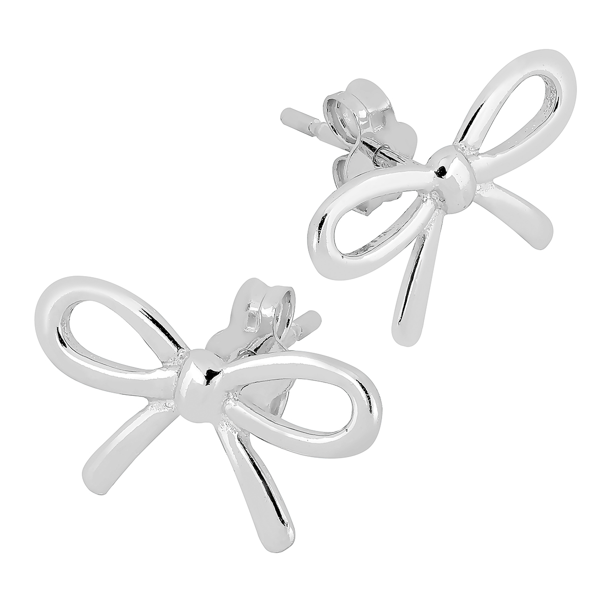 Lykka Symbols silver rosett örhängen 