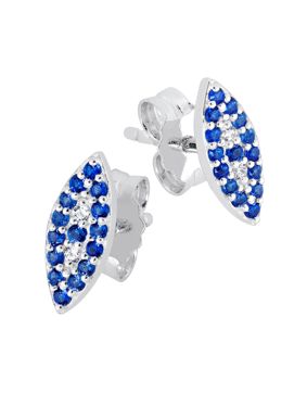 Lykken Symbols Hamsa Eye silver earrings
