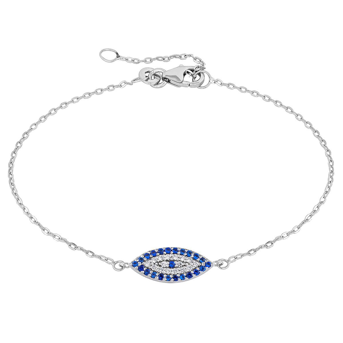 Lykka Symbols Hamsa Eye silver bracelet 