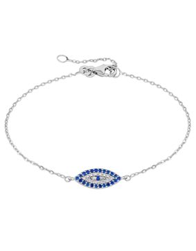 Lykken Symbols Hamsa Eye silver bracelet