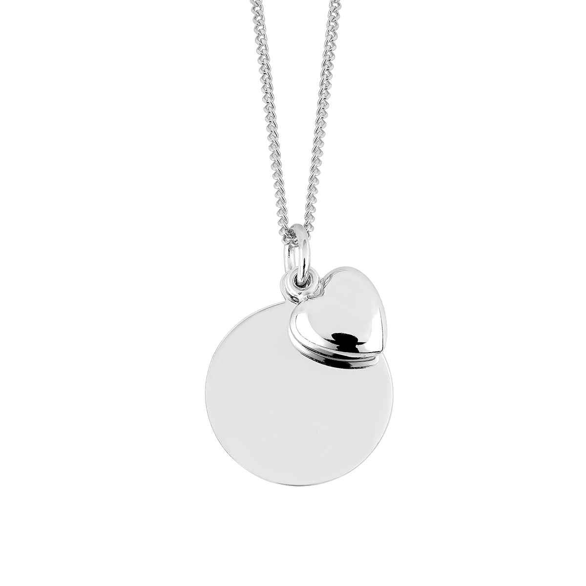 Lykka Casuals engravable silver necklace 