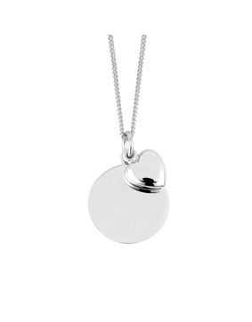Lykka Casuals engravable silver necklace
