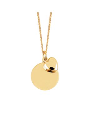 Lykken Casuals engravable goldplated silver necklace