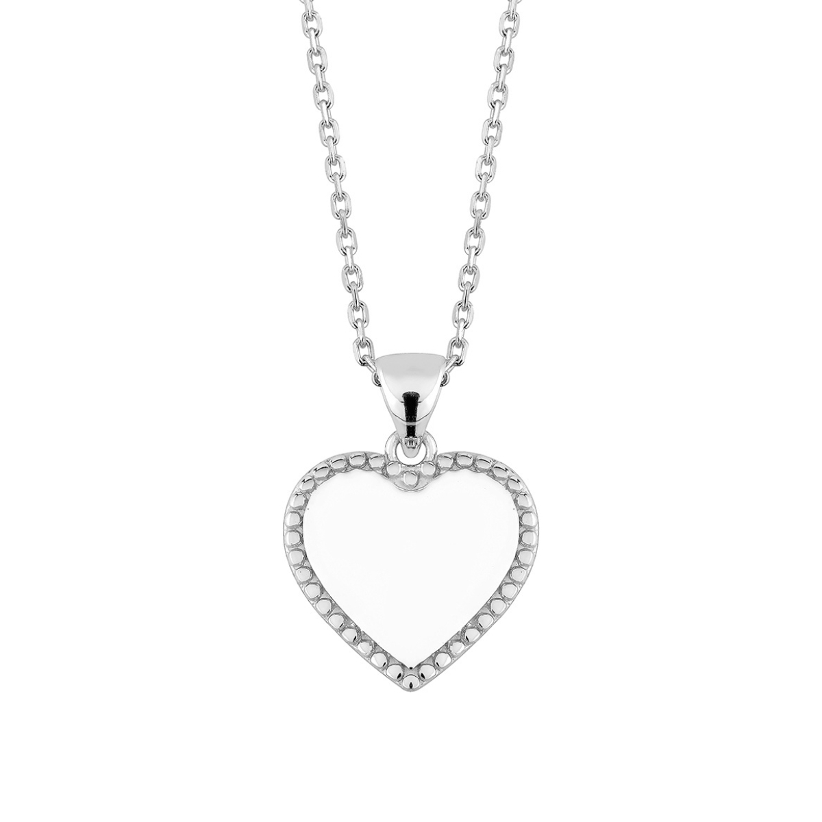 Lykka Casuals engravable silver heartnecklace 