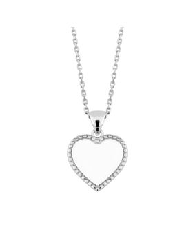 Lykken Casuals engravable silver heartnecklace