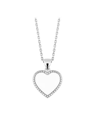 Lykka Casuals engravable silver heartnecklace