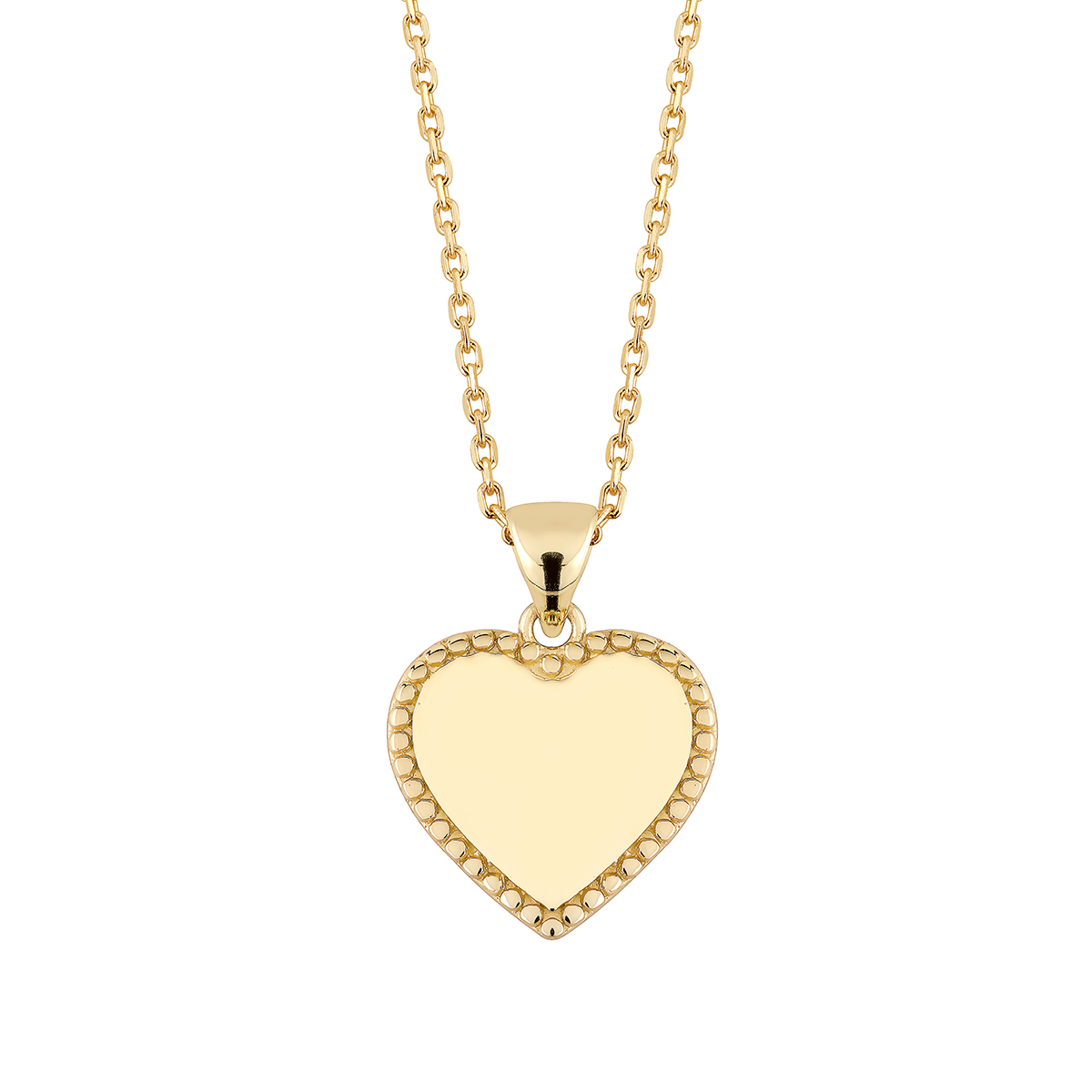Lykka Casuals engravable goldplated heartnecklace 