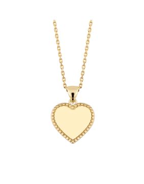 Lykken Casuals engravable goldplated heartnecklace