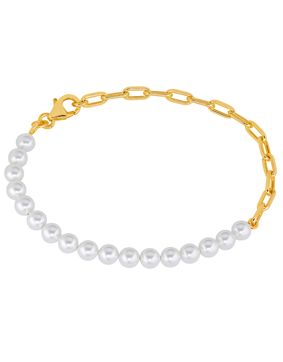 Lykka Pearls gold plated pearl bracelet