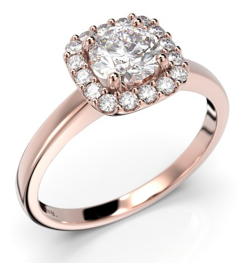 Festive Jemina halo-diamond ring 634-066-PK