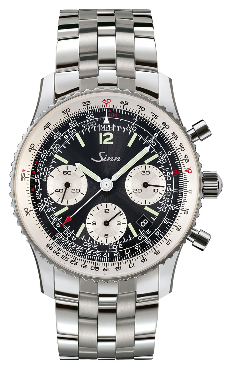 Sinn 903 St II The navigation Chronograph with fine link bracelet
