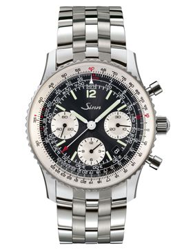 Sinn 903 St II The navigation Chronograph with fine link bracelet