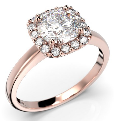 Festive Jennifer halo-diamond ring 638-116-PK