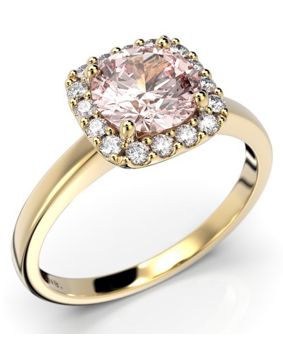 Festive Jennifer morganite halo-diamond ring 638-116M-KK