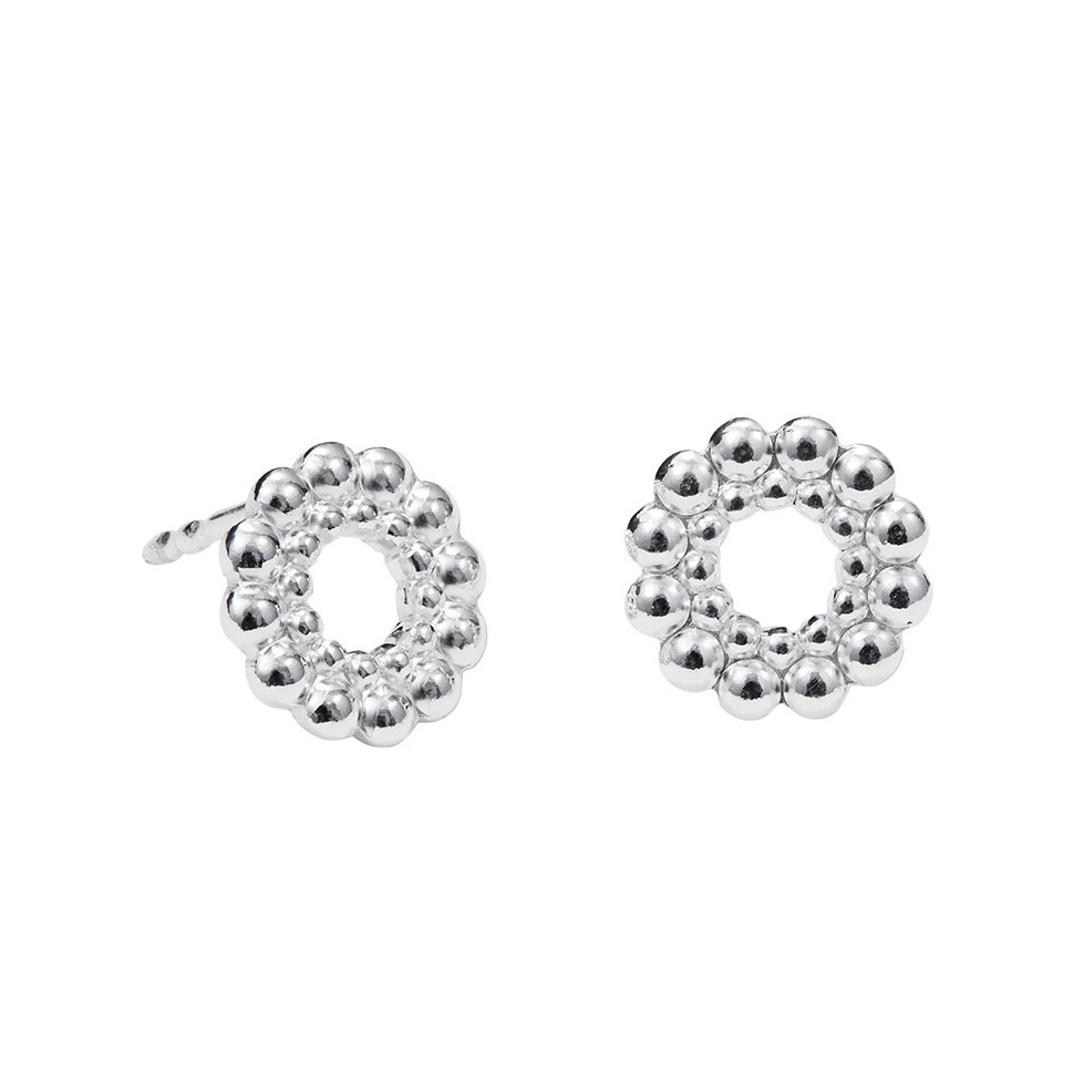 Kalevala Circle of Light stud earrings silver 2669482T