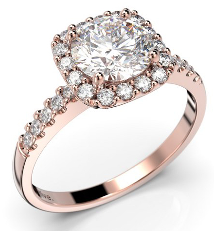 Festive Jennifer halo-diamond ring 639-126-PK