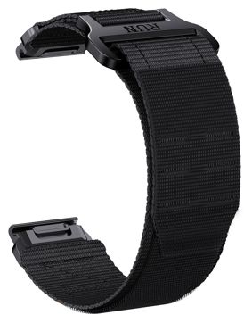 Tiera Garmin Fenix black Velcro strap 26 mm quick release