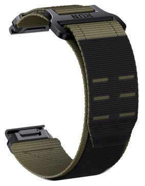 Tiera Garmin Fenix green Velcro strap 22 mm quick release