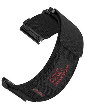 Tiera Garmin Epix black nylon strap 22 mm quick release