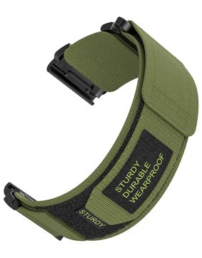 Tiera Garmin Epix green nylon strap 26 mm quick release